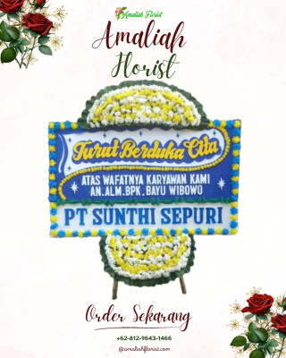 Papan Bunga Duka di Halim Perdana Kusuma